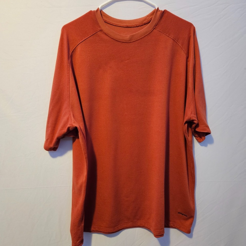 Patagonia Capilene Fishing Shirt Short Sleeve Mens Orange XXL